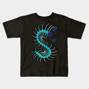 Gummy Candy Centipede Blue Kids T-Shirt